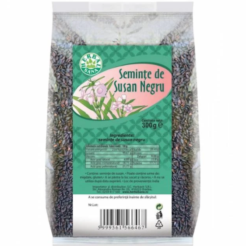 Seminte Susan Negru 300g, Herbavit