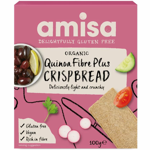 Crispbread (painici) cu Quinoa Fibre Plus Fara Gluten Bio 100gr