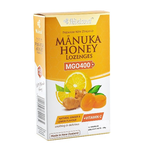 Dropsuri cu Miere Manuka MGO400, Ghimbir, Lamaie si Vit. C