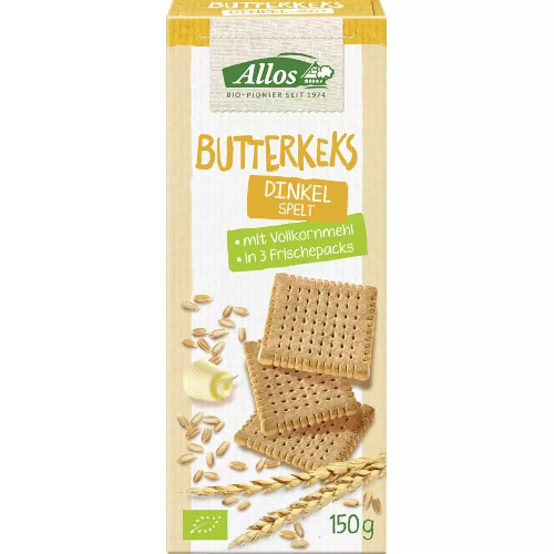 Biscuiti din Spelta Eco cu Unt si Miere 150gr Allos