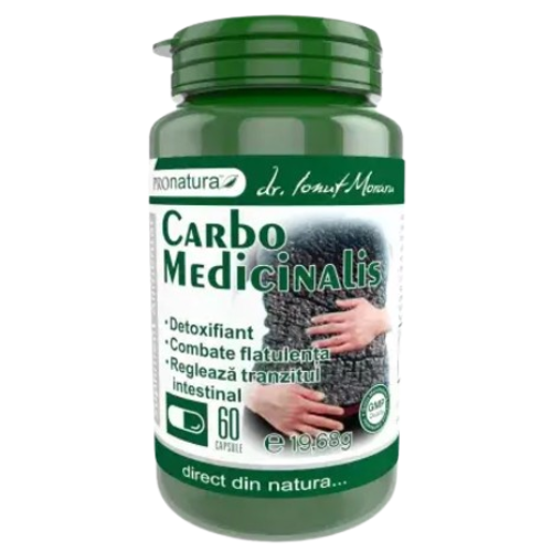 Carbo Medicinalis 60cps, Pro Natura