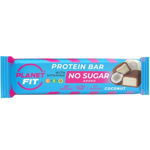Baton proteic ​​cu vitamine, Coconut, 40g, Brain Foods