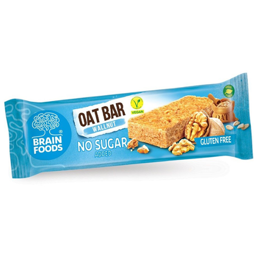 Baton de Ovaz cu Nuca fara Gluten si fara Zahar 70gr Brain Foods