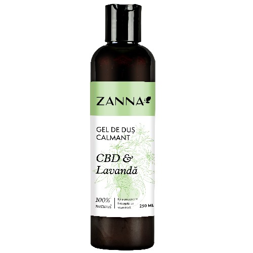 Gel de dus Calmant cu CBD & Lavanda, 250ml, Zanna