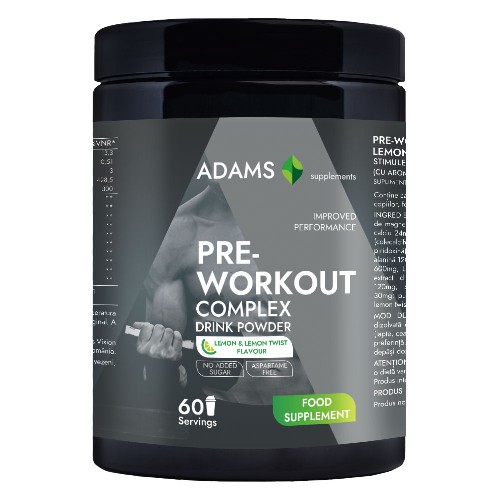 PreWorkout Complex (lemon-twist), 360g, Adams Supplements