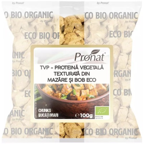 Proteina vegetala din mazare eco, textur medie, 150g, Pronat