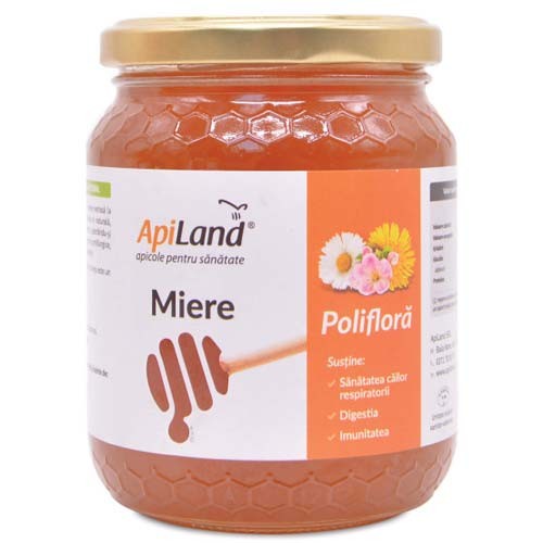 Miere Poliflora Cruda, 500g, Apiland