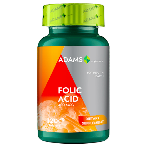 Acid Folic 400mcg 120tab, Adams