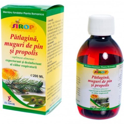 Sirop Patlagina Muguri de Pin Propolis 200ml Elidor