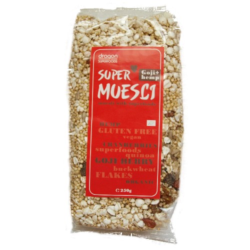 Supermuesli cu Goji si Seminte de Canepa Bio 250gr