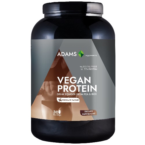 Proteina Vegana (ciocolata), 908gr, Adams Supplements