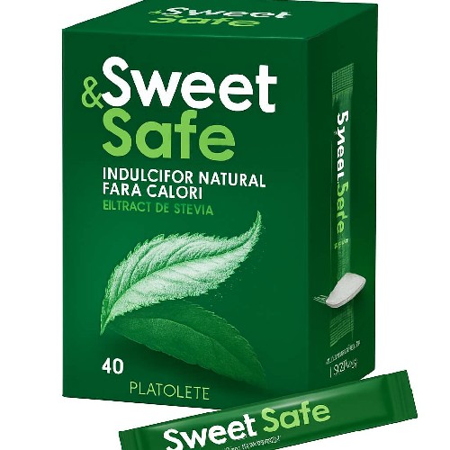 Sweet & Safe (Stevia Indulcitor), 40plicuri, Sly Diet