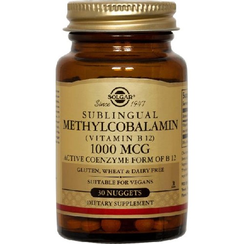 Methylcobalamin (Vitamin B-12) 1000mcg 30cps Solgar