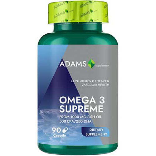 Omega 3 Supreme (50%EPA/25%DHA), 90 cps, Adams Supplements