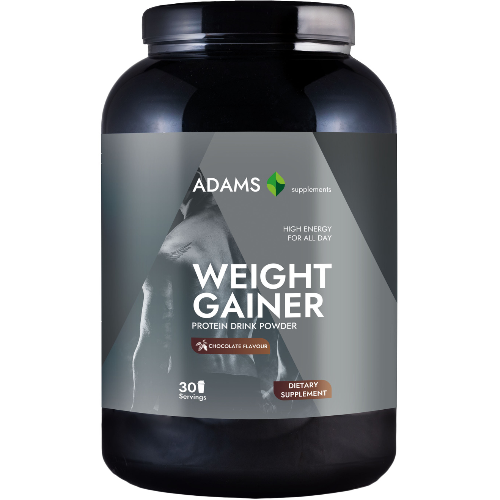 Weight Gainer (ciocolata), 1500g, Adams Supplements