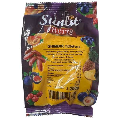 Ghimbir Confiat Cuburi 200g Driedfruits