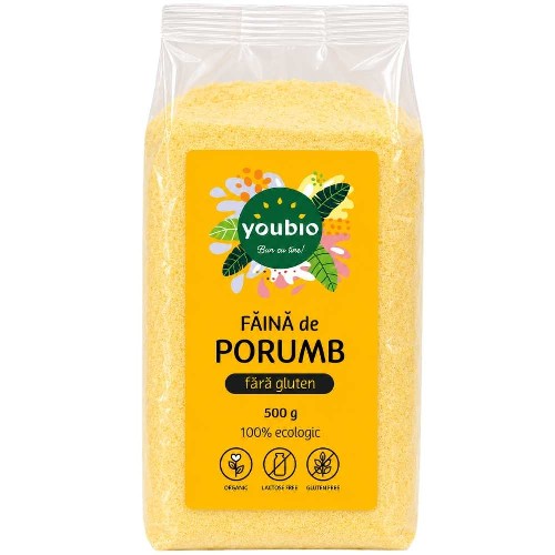 Faina de porumb fara gluten, organic, 500g, youbio