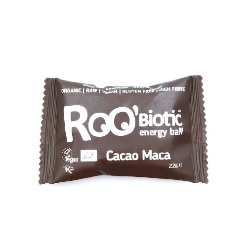 ROObiotic Bila Energizanta cu Probiotice -Cacao si Maca- Bio 22g