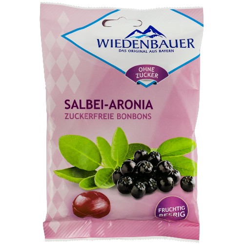 Bomboane fara Zahar cu Salvie si Aronia, 75gr, Wiedenbauer