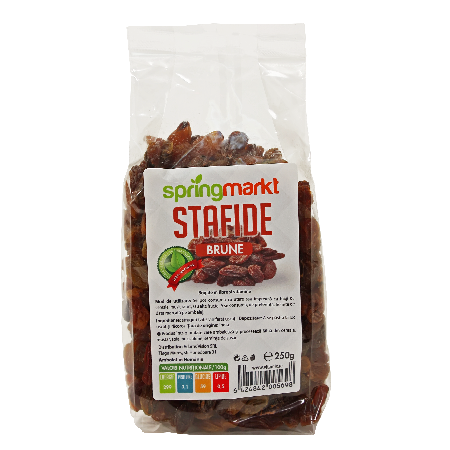 Stafide brune 250gr, springmarkt