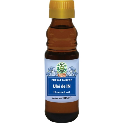 Ulei Seminte In, presat la rece, 100ml, HerbalSana