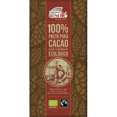 Ciocolata Neagra 100%, 90 g, Chocolates Sole