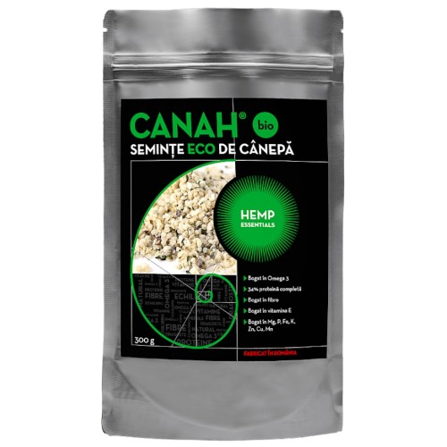 Seminte decorticate de Canepa, Eco, 300g, Canah