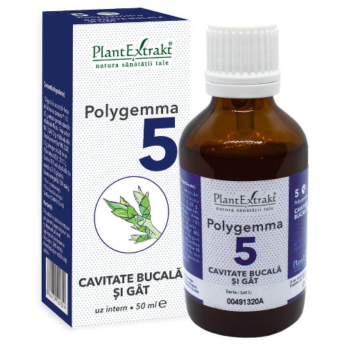 Polygemma 5 Cavitate bucala si Gat 50ml PlantExtract