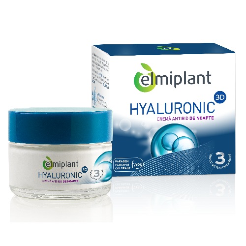 Hyaluronic Crema 3D Antirid Noapte 50ml Elmiplant