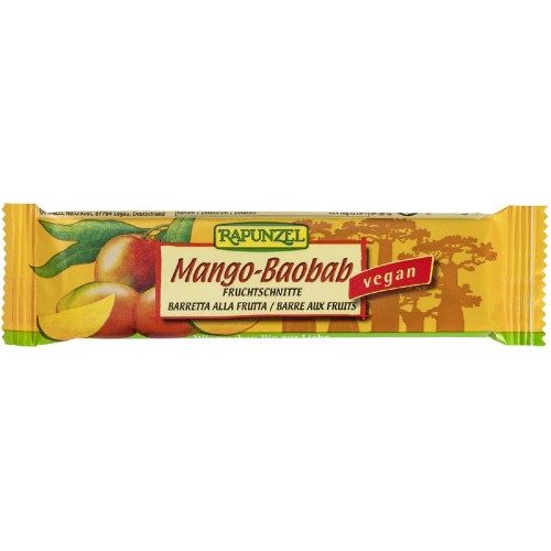 Baton de fructe cu Mango si Baobab, 40g, Rapunzel