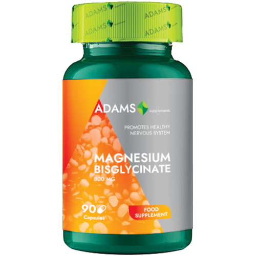 Bisglicinat de Magneziu, 800mg, 90cps, Adams Supplements