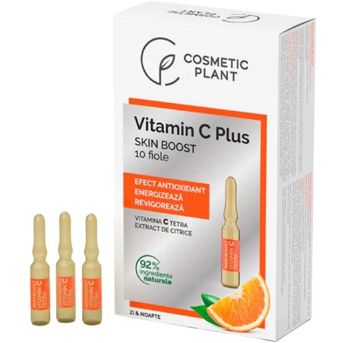 Fiole Skin Boost cu Vitamina C, 10 fiole, Cosmetic Plant