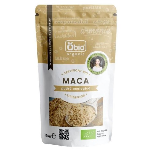 Maca Pudra Raw Bio, 125gr, Obio