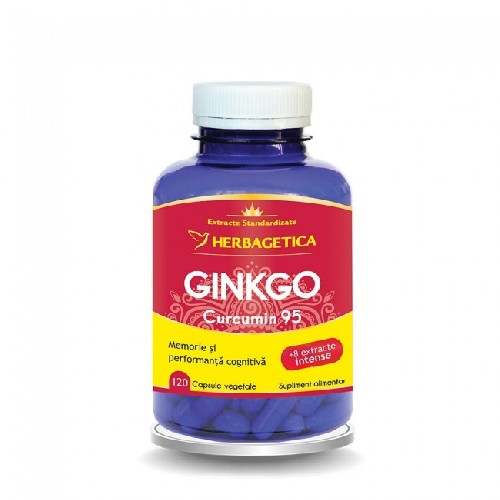 Ginkgo+Curcumin95, 120cps, Herbagetica