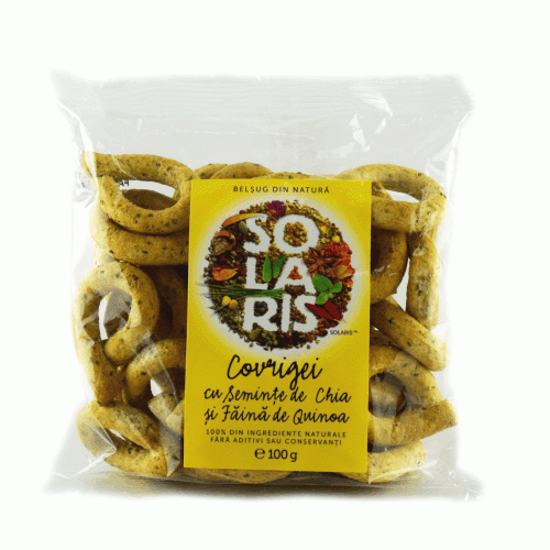 Covrigei cu Seminte de Chia si Faina de Quinoa Solaris 100gr