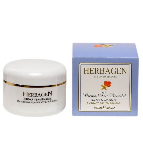 Crema pentru ten sensibil cu colagen si galbenele, 100ml, Herbagen