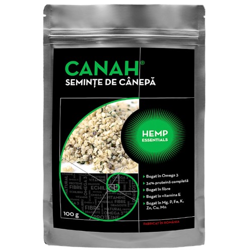 Seminte decorticate de Canepa, 100g, Canah