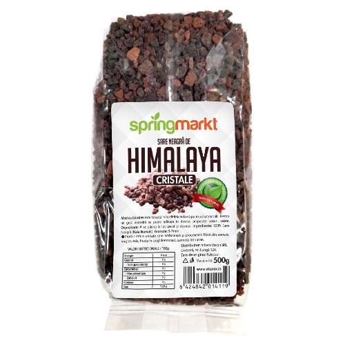 Sare neagra de Himalaya cristale, 5-7mm, 500g, springmarkt