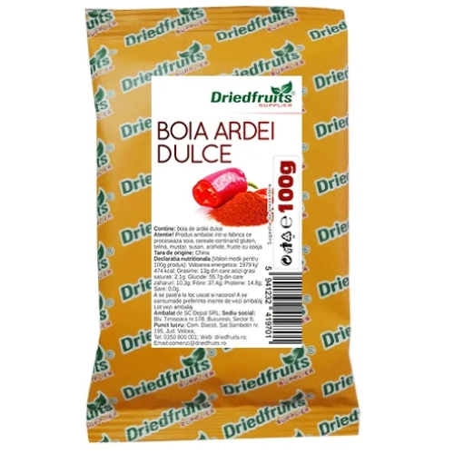 Boia Ardei Dulce 100gr, Driedfruits