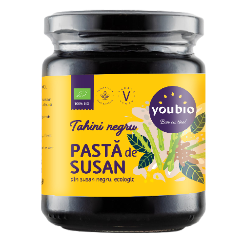 Tahini din susan negru, ecologic, 250g, Youbio