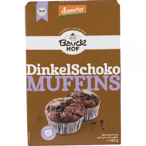 Mix din spelta pentru Muffins cu ciocolata Demeter, 300g, Bauck