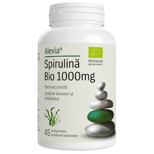 Spirulina Bio 1000mg, 45cps, Alevia