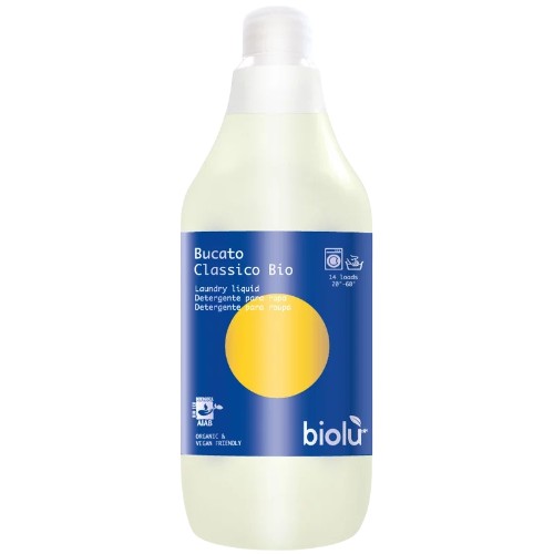 Detergent Lichid Eco pentru Rufe Albe si Colorate cu Lamaie, 1L, Biolu