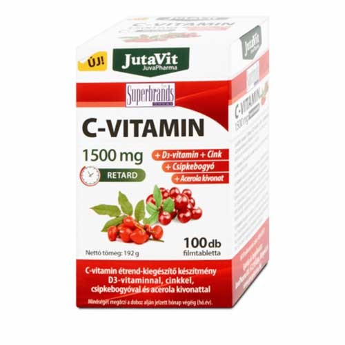 Vitamina C cu macese 1500 100cps Jutavit