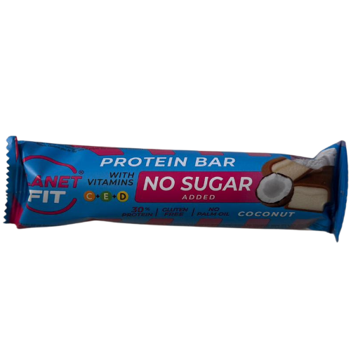 Baton de proteine ​​cu vitamine Coconut 40g Brain Foods