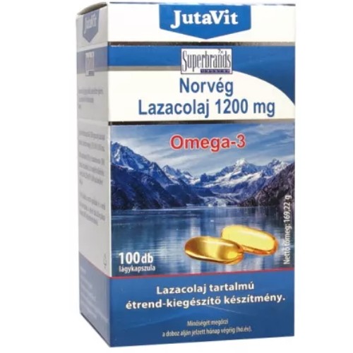 Ulei de Somon Norvegian, 1200mg, 100cps, Jutavit