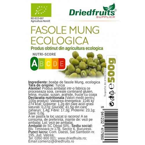 Fasole Mung Ecologica 500g Depal