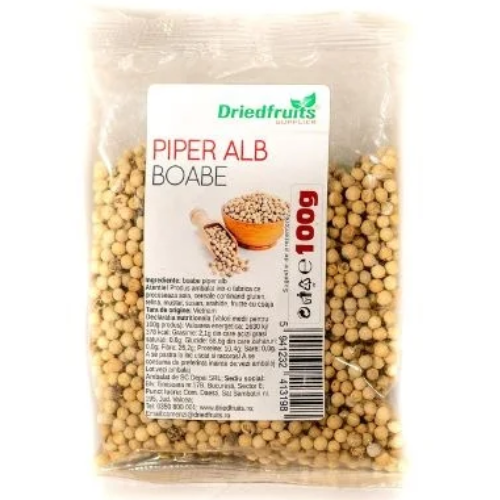 Piper Alb Boabe 100gr, Driedfruits