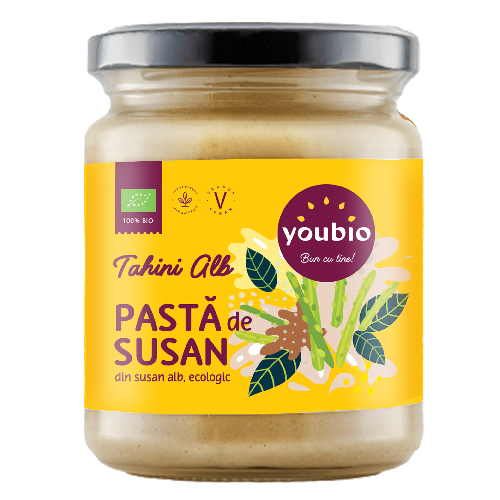 Tahini din susan alb, ecologic, 250g, Youbio