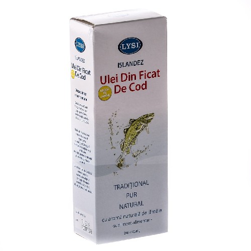 Ulei din Ficat de Cod Natural 240ml Lysi